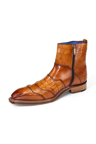Emilio Franco Lucio Embossed Calf-Skin Leather Boot (EF1216)-AmbrogioShoes