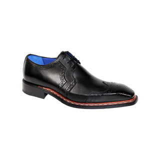 Emilio Franco Marco Men's Shoes Black Calf-Skin Leather Oxfords (EF1170)-AmbrogioShoes