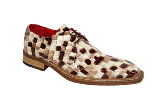 Emilio Franco Santo Men's Shoes Patent Leather Multi Croco Print Oxford (EFC1038)-AmbrogioShoes