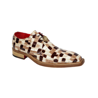 Emilio Franco Santo Men's Shoes Patent Leather Multi Croco Print Oxford (EFC1038)-AmbrogioShoes