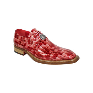 Emilio Franco Santo Men's Shoes Pink Multi Patent Leather Multi Croco Print Oxford (EFC1039)-AmbrogioShoes