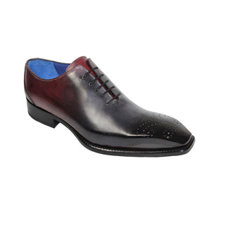 Emilio Franco Uberto Men's Shoes Black Calf-Skin Leather Oxfords (EF1105)-AmbrogioShoes