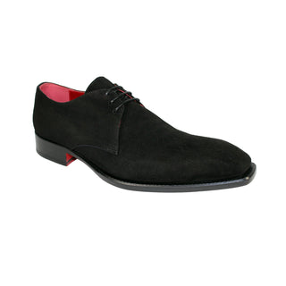 Emilio Franco Uberto Men's Shoes Black Suede Leather Oxfords (EF1103)-AmbrogioShoes