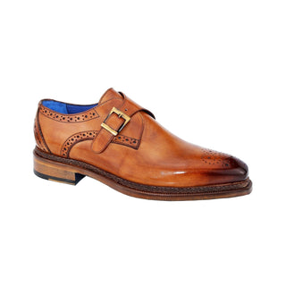 Emilio Franco Uberto Men's Shoes Brandy Calf-Skin Leather Monkstraps (EF1110)-AmbrogioShoes