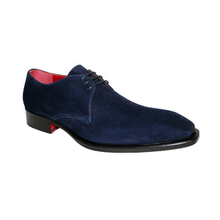 Emilio Franco Uberto Men's Shoes Navy Suede Leather Oxfords (EF1104)-AmbrogioShoes