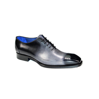 Emilio Franco Valerio Men's Shoes Black Combination Calf Skin Leather Oxfords (EF1223)-AmbrogioShoes