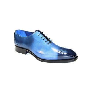 Emilio Franco Valerio Men's Shoes Navy Combination Calf Skin Leather Oxfords (EF1226)-AmbrogioShoes