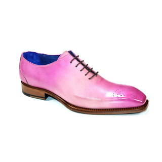 Emilio Franco Valerio Men's Shoes Pink Combination Calf Skin Leather Oxfords (EF1225)-AmbrogioShoes