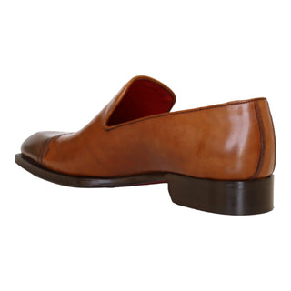 Emilio Franco Vittorio Men's Shoes Brown/Cognac Calf-Skin Leather Loafers (EF1240)-AmbrogioShoes