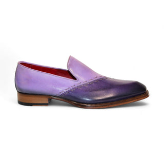 Emilio Franco Vittorio Men's Shoes Purple/Lavender Calf-Skin Leather Loafers (EF1279)-AmbrogioShoes