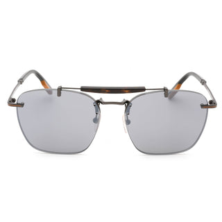 Ermenegildo Zegna EZ0155 Sunglasses Matte Gunmetal / Brown-AmbrogioShoes