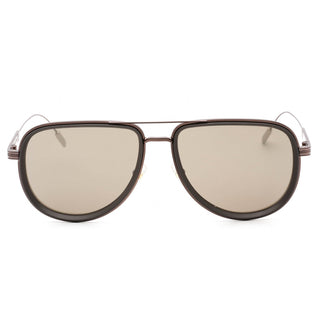 Ermenegildo Zegna EZ0218 Sunglasses shiny dark bronze / brown mirror-AmbrogioShoes