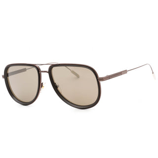 Ermenegildo Zegna EZ0218 Sunglasses shiny dark bronze / brown mirror-AmbrogioShoes
