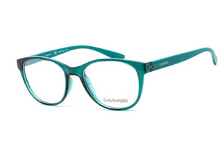 Calvin Klein CK19572 Eyeglasses CRYSTAL TEAL/Clear demo lens