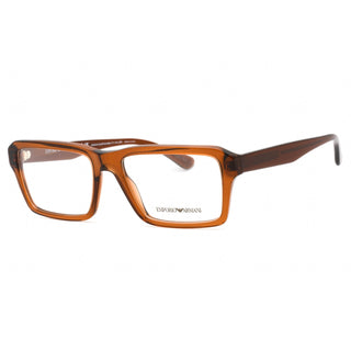 Emporio Armani 0EA3206 Eyeglasses Shiny Transparent Brown / Clear Lens