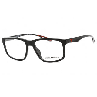 Emporio Armani 0EA3209U Eyeglasses Shiny Black/Clear demo lens