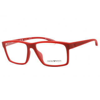 Emporio Armani 0EA3210U Eyeglasses Rubberized Red/Clear demo lens