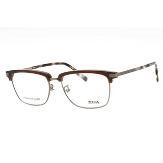 Ermenegildo Zegna EZ5259-H Eyeglasses shiny light ruthenium/clear demo lens