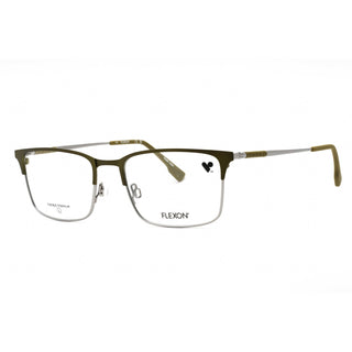 Flexon FLEXON E1132 Eyeglasses MATTE MOSS/SILVER/Clear demo lens