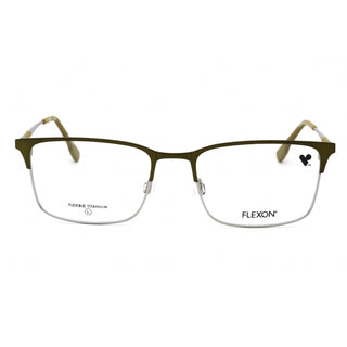 Flexon FLEXON E1132 Eyeglasses MATTE MOSS/SILVER/Clear demo lens