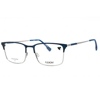 Flexon FLEXON E1132 Eyeglasses MATTE NAVY/SILVER/Clear demo lens