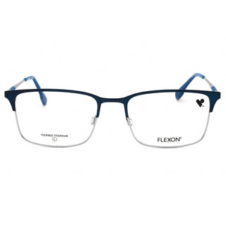 Flexon FLEXON E1132 Eyeglasses MATTE NAVY/SILVER/Clear demo lens