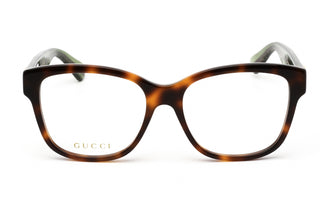 Gucci GG0038ON Eyeglasses HAVANA/GREEN/Clear demo lens