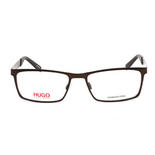 HUGO HG 0228 Eyeglasses MATTE BROWN/Clear demo lens