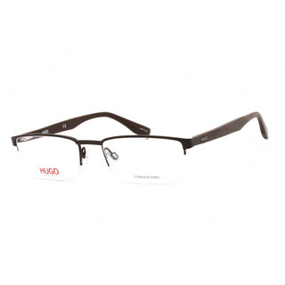 HUGO HG 0324 Eyeglasses BROWN WOOD/Clear demo lens
