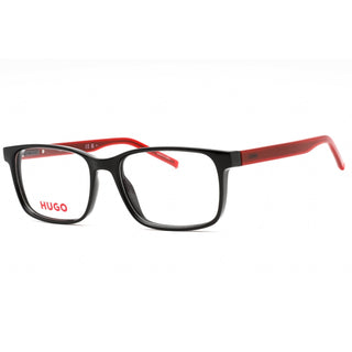 HUGO HG 1163 Eyeglasses BLACK RED/Clear demo lens