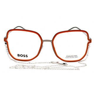 Hugo Boss BOSS 1394 Eyeglasses RUTHENIUM BROWN/Clear demo lens