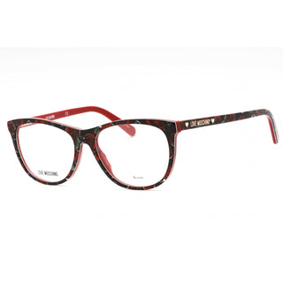 Moschino Love MOL524 Eyeglasses RED PTTRN/Clear demo lens