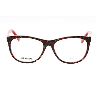 Moschino Love MOL524 Eyeglasses RED PTTRN/Clear demo lens