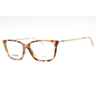 Moschino Love MOL550 Eyeglasses HAVANA PINK/Clear demo lens