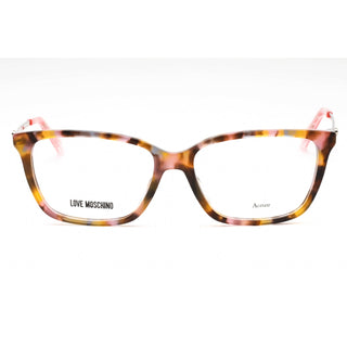 Moschino Love MOL550 Eyeglasses HAVANA PINK/Clear demo lens