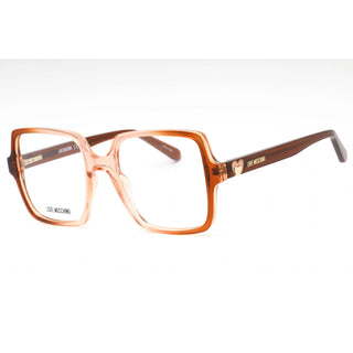 Moschino Love MOL597 Eyeglasses Brown Peach / Clear Lens