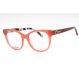 Moschino Love MOL599 Eyeglasses Peach Pattern Black / Clear Lens