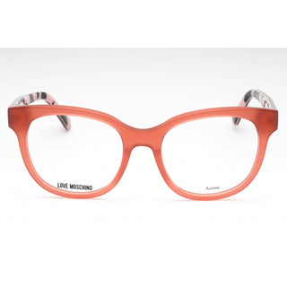 Moschino Love MOL599 Eyeglasses Peach Pattern Black / Clear Lens