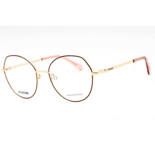 Moschino Love MOL634 Eyeglasses BURGUNDY GOLD/Clear demo lens