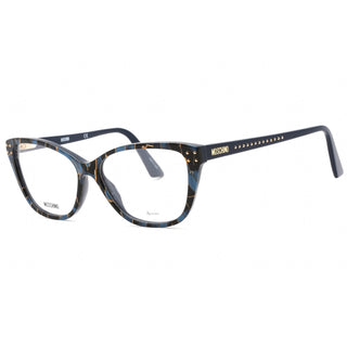 Moschino MOS583 Eyeglasses BLACK BLUE HAVANA/clear demo lens