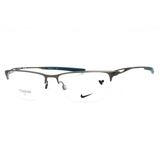 Nike NIKE 6064 Eyeglasses Satin Gunmetal/Space Blue/Clear demo lens