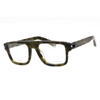 Philipp Plein VPP021M Eyeglasses Shiny Green Havana / Clear Lens