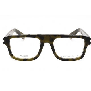 Philipp Plein VPP021M Eyeglasses Shiny Green Havana / Clear Lens