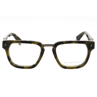 Philipp Plein VPP055M Eyeglasses Shiny Green Havana / Clear Lens