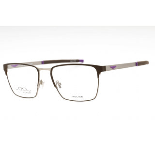 Police VPLG79 Eyeglasses Brown Silver / Clear Lens