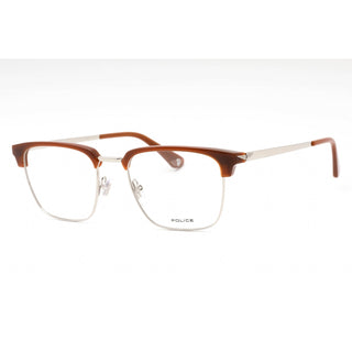 Police VPLL64 Eyeglasses Palladium/Brown / Clear Lens