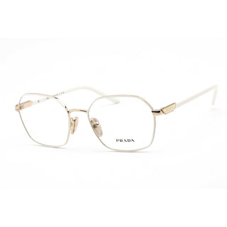 Prada 0PR 55YV Eyeglasses Talc/pale gold/Clear demo lens