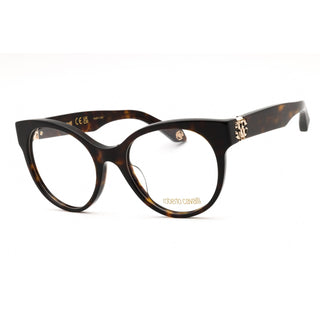 Roberto Cavalli VRC027M Eyeglasses Dark havana/clear demo lens