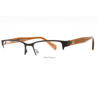 Salvatore Ferragamo SF2222 Eyeglasses MATTE BROWN/clear demo lens