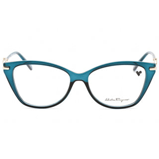 Salvatore Ferragamo SF2937R Eyeglasses TRANSPARENT PETROL / Clear demo lens